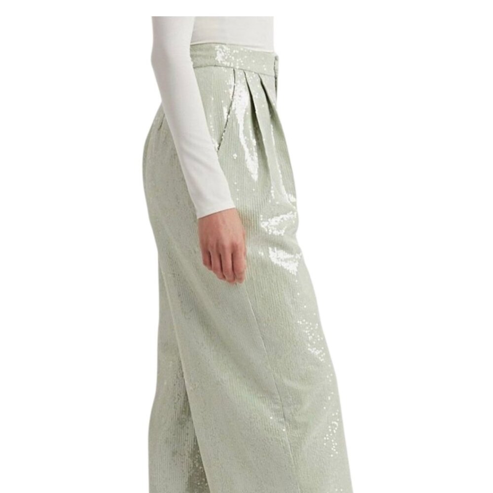 NWT Mint Sequin Wide Leg Crop Pants - Picture 4 of 8